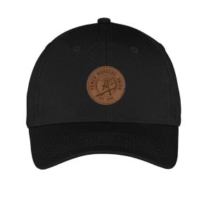BLACK HAT WITH LEATHER PATCH